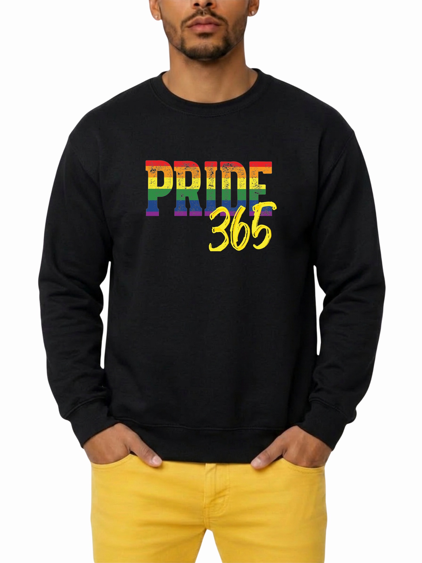 365pride unisex sweatshirt – traditional rainbow edition – 365pride collection