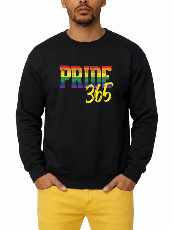 365pride unisex sweatshirt – traditional rainbow edition – 365pride collection