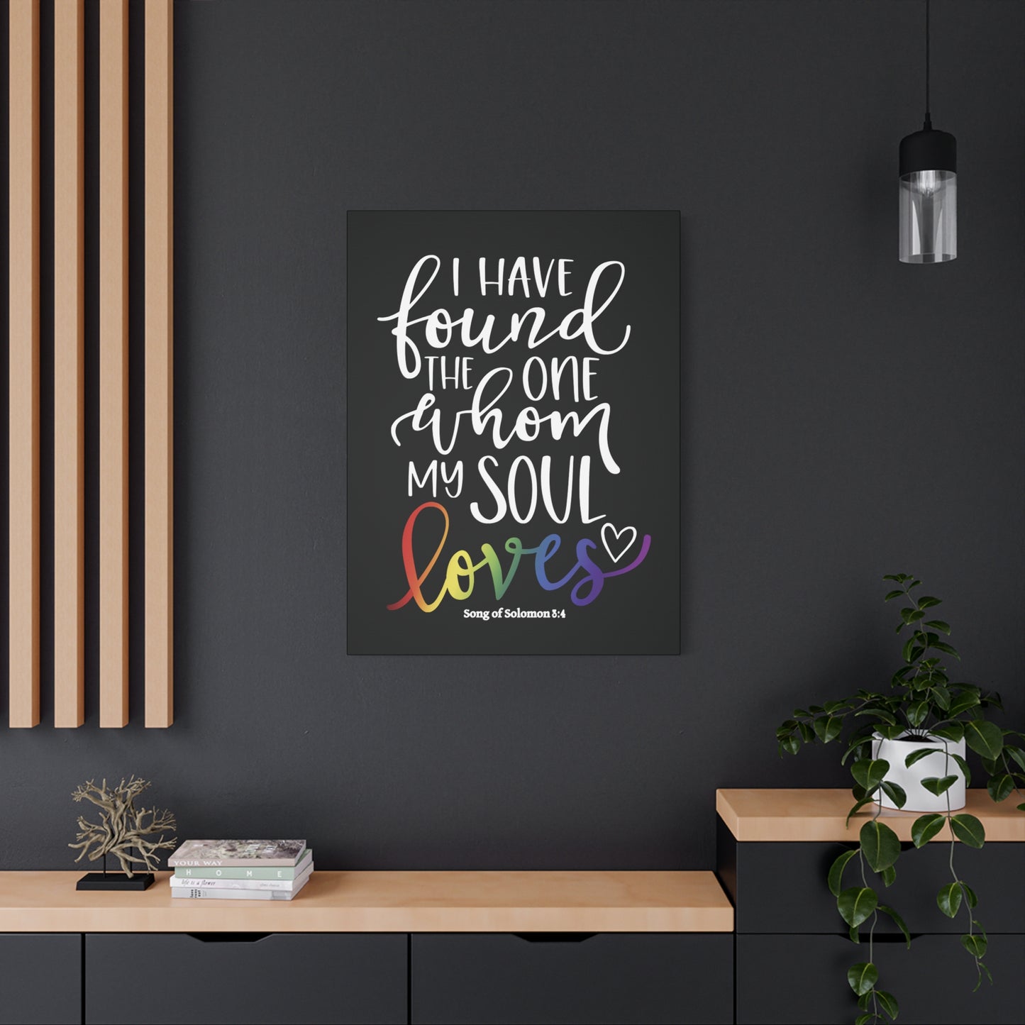 my soul loves | song of solomon 8:4 | lgbtq christian pride canvas wall art