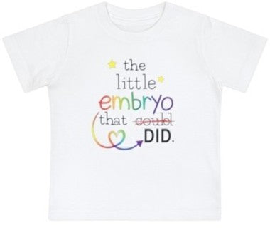 “the little embryo that did” baby jersey t-shirt