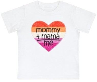 “mommy + mama + me” baby jersey t-shirt