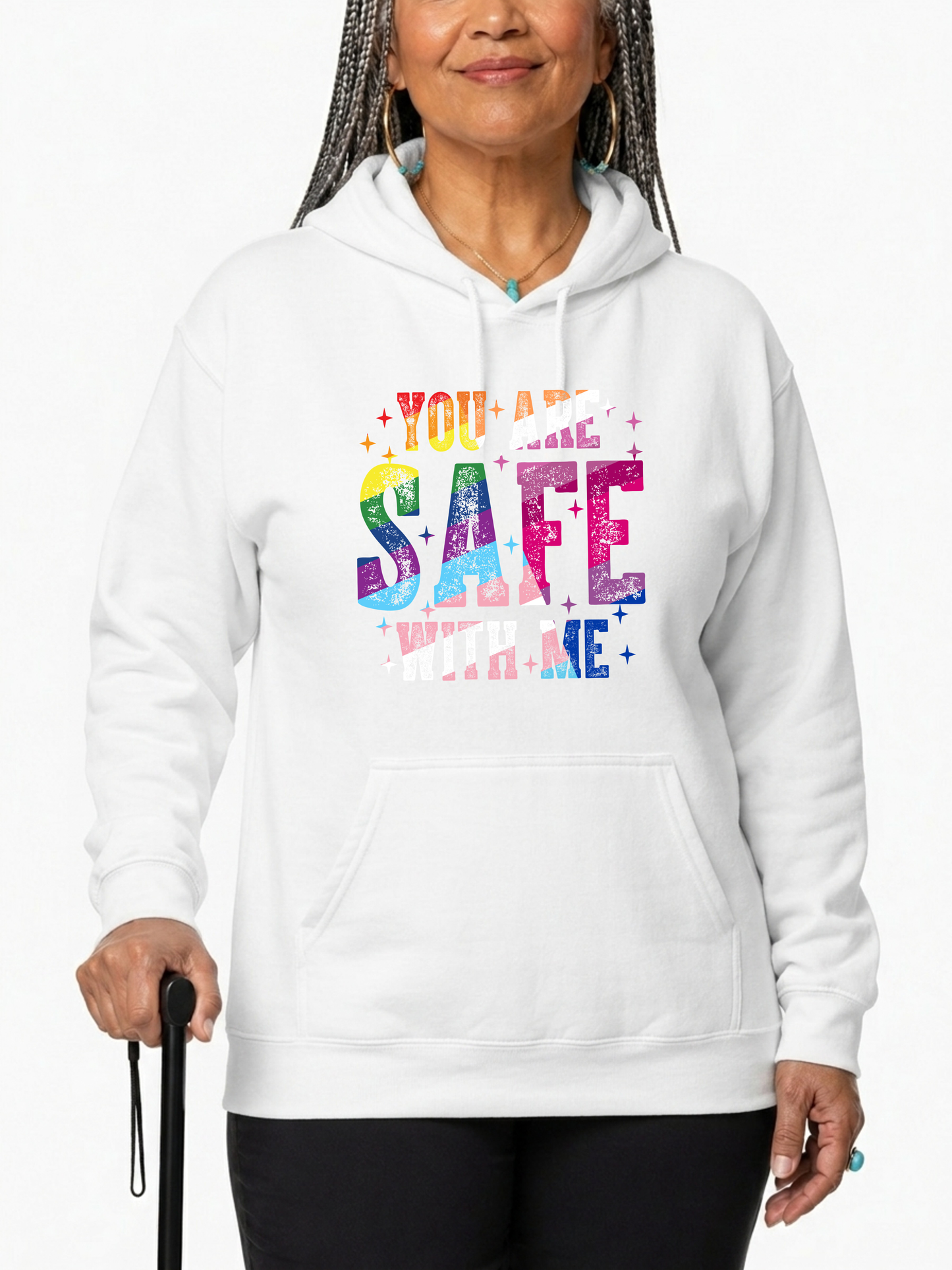 you are safe with me unisex hoodie – ally collection