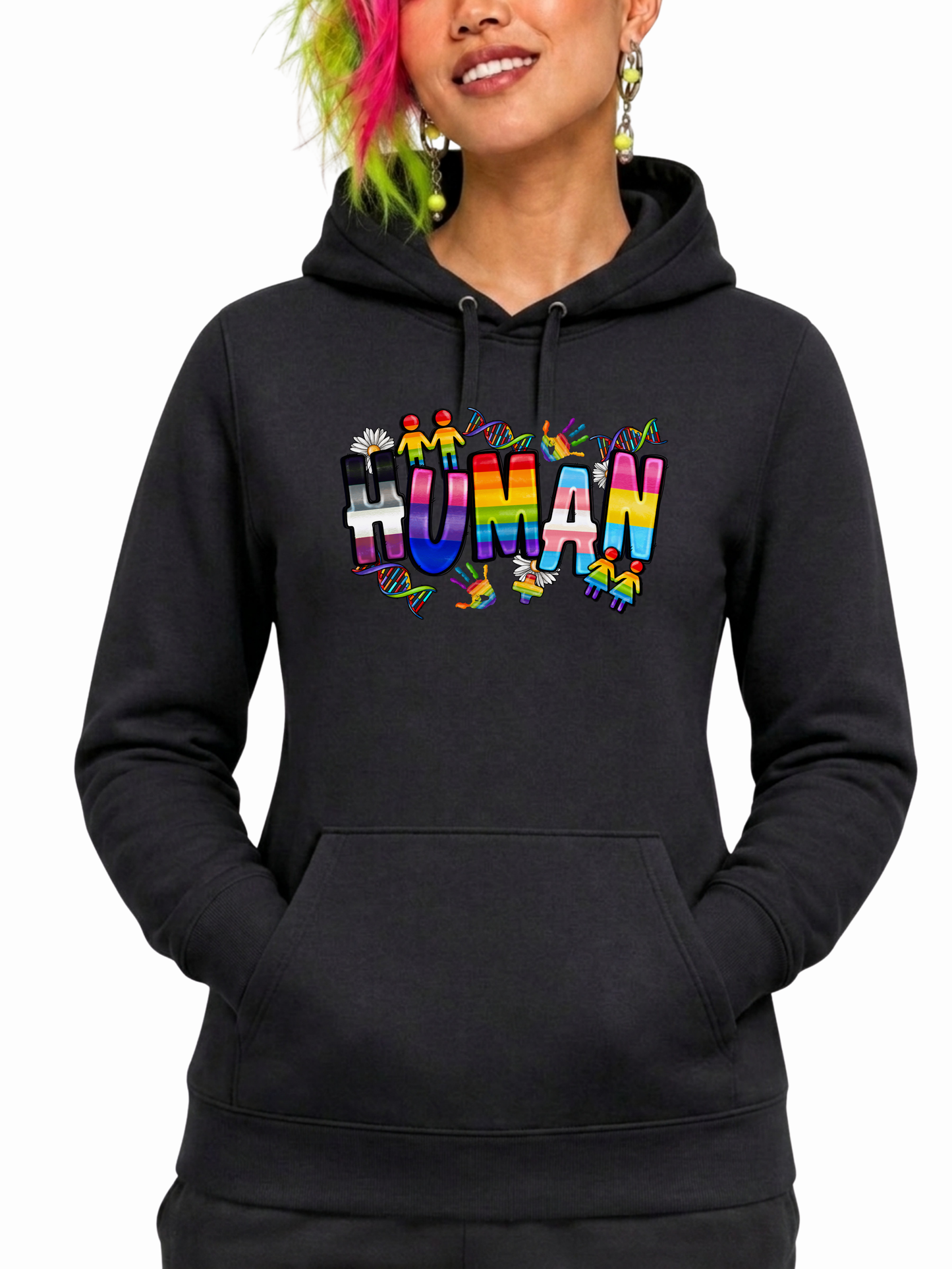 human by design unisex hoodie – human pride collection