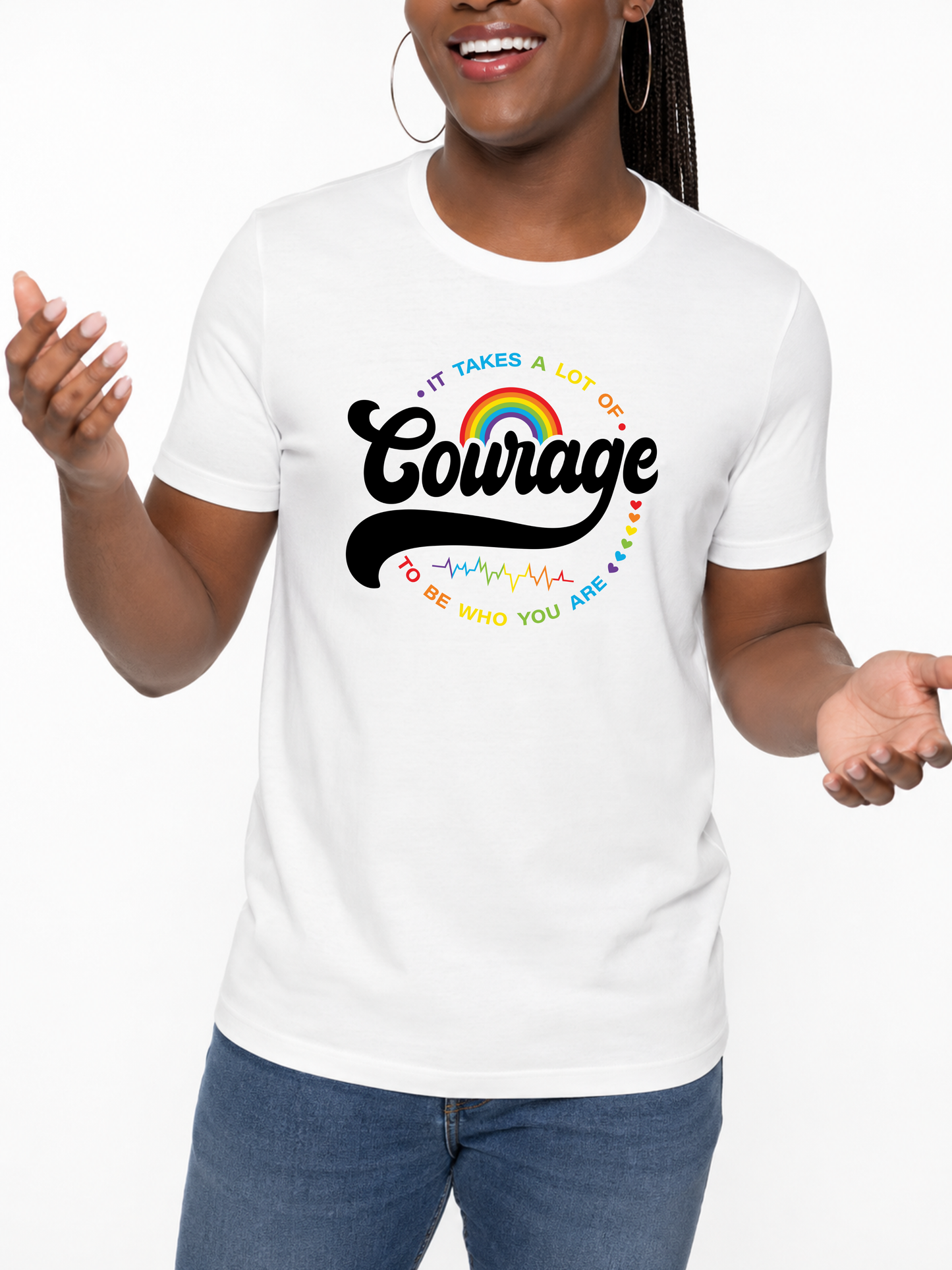 it takes courage unisex t-shirt – love collection