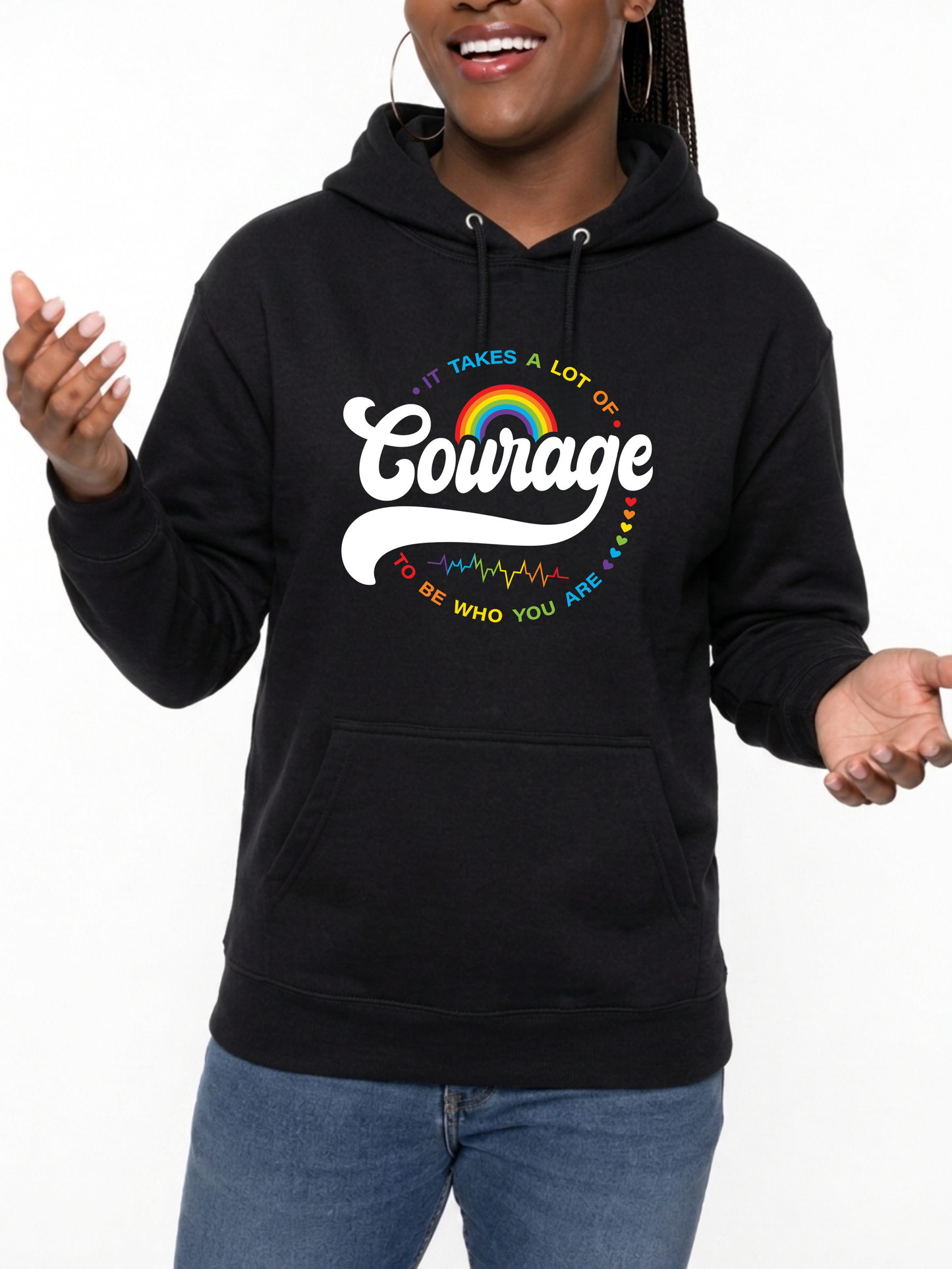 it takes courage unisex hoodie – love collection