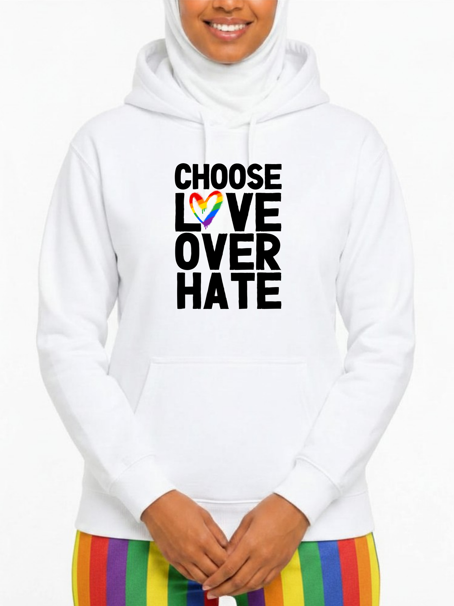 choose love over hate unisex hoodie – love collection