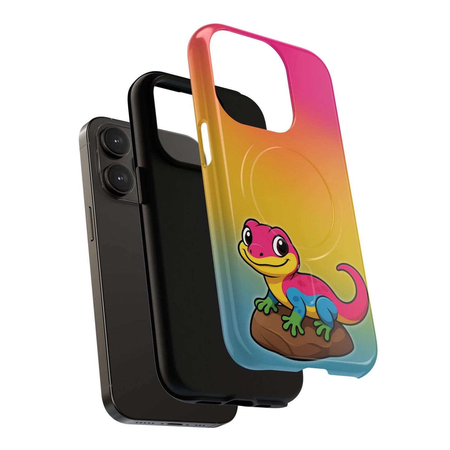 "pan-tastic voyage" – pansexual pride gecko magsafe® iphone tough case