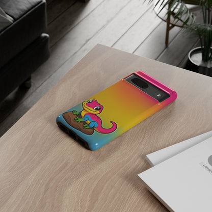 "Pan-tastic Voyage" – Pansexual Pride Gecko Android Tough Phone Case