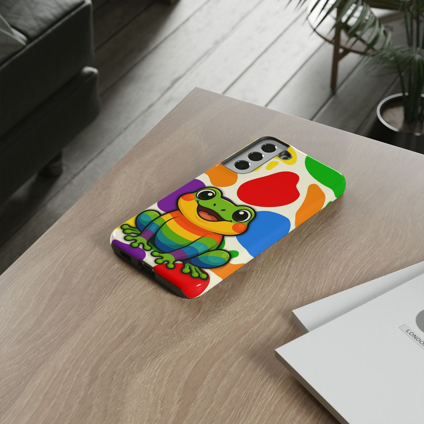 "rainbow ribbit" - lgbtqia+ pride frog android tough phone case