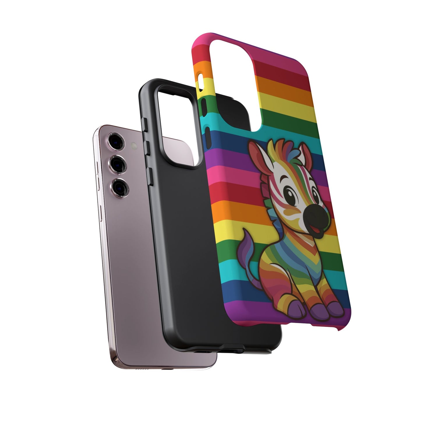 "zee the o.g." – original rainbow pride zebra android tough phone case