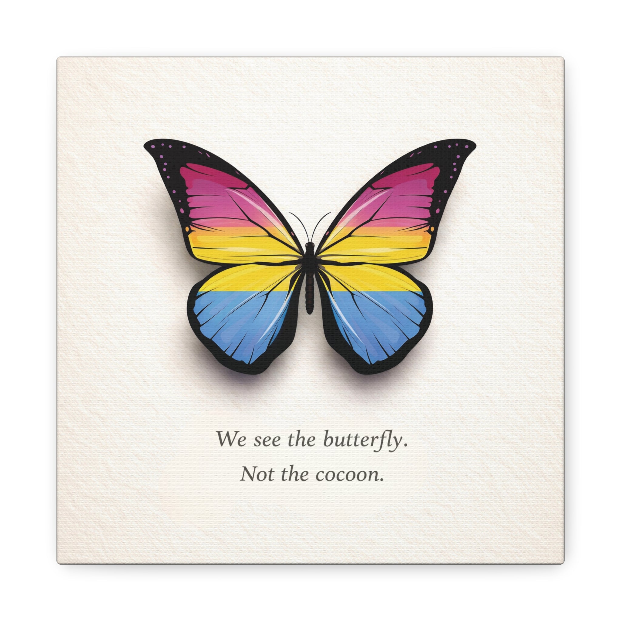 Pan Pride Butterfly | Metamorphosis Series Canvas Wall Art