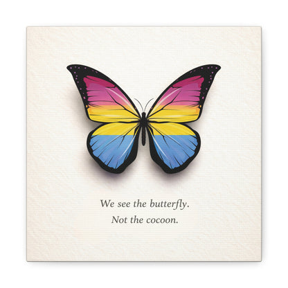 Pan Pride Butterfly | Metamorphosis Series Canvas Wall Art