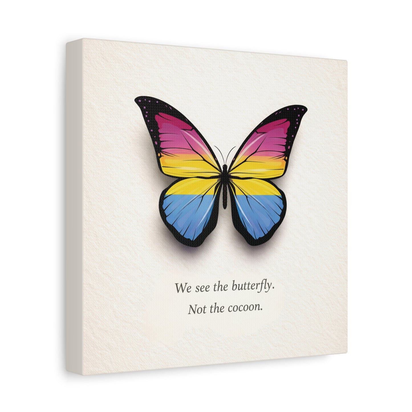 pan pride butterfly | metamorphosis series canvas wall art