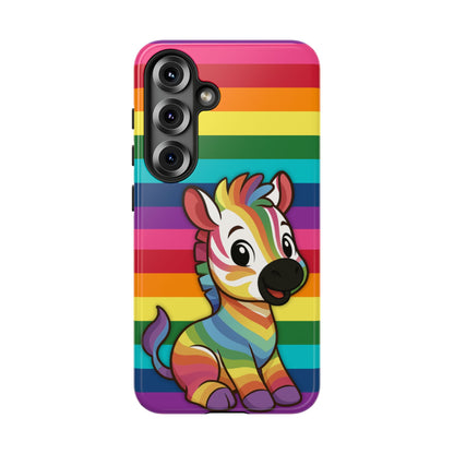 "Zee the O.G." – Original Rainbow Pride Zebra Android Tough Phone Case