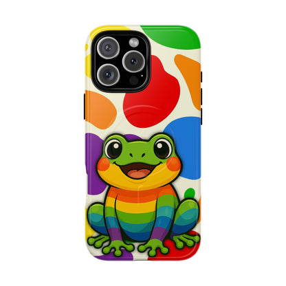 "Rainbow Ribbit" - LGBTQIA+ Pride Frog MagSafe® iPhone Tough Case