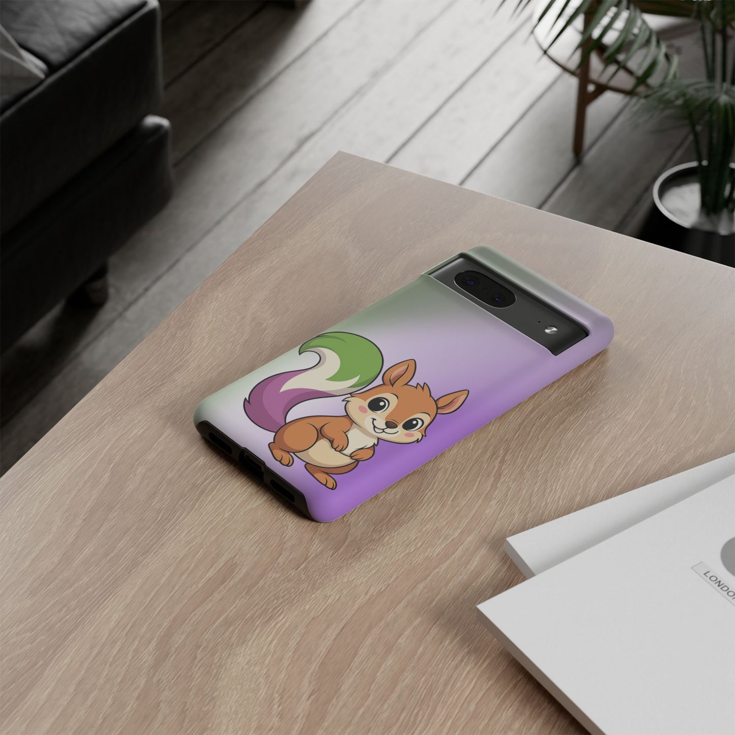 "queeriosity"– genderqueer squirrel pride android tough phone case