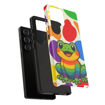 "Rainbow Ribbit" - LGBTQIA+ Pride Frog Android Tough Phone Case