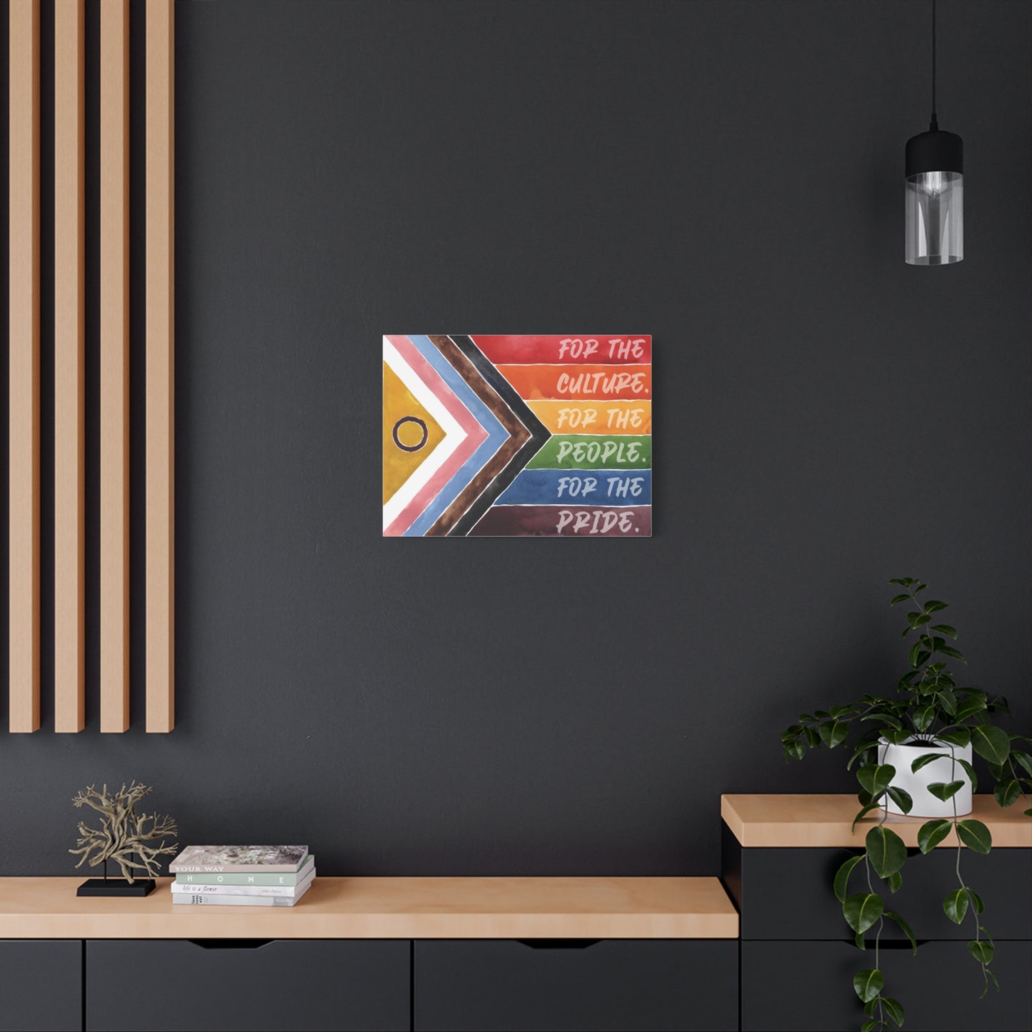 for the culture. for the people. for the pride. | progress pride flag canvas wall art
