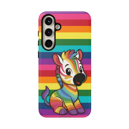 "Zee the O.G." – Original Rainbow Pride Zebra Android Tough Phone Case