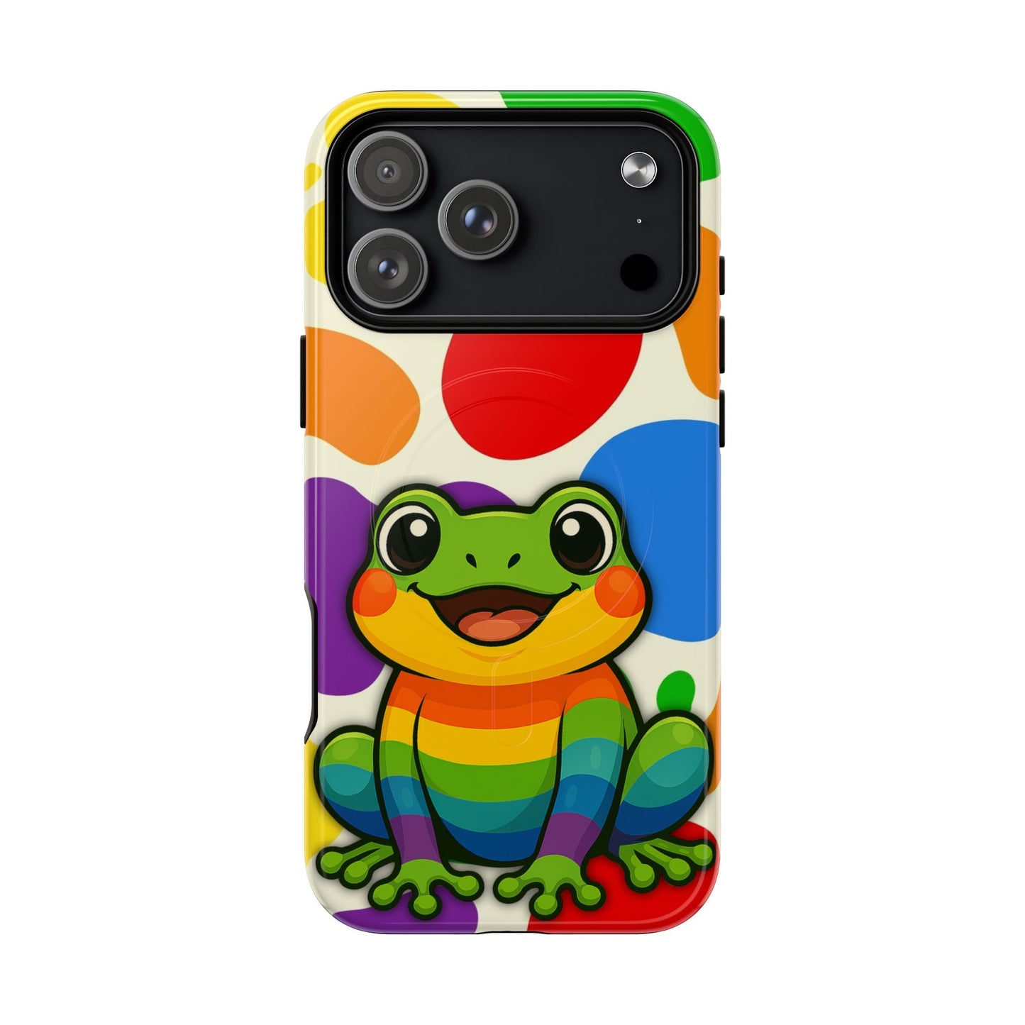 "rainbow ribbit" - lgbtqia+ pride frog magsafe® iphone tough case