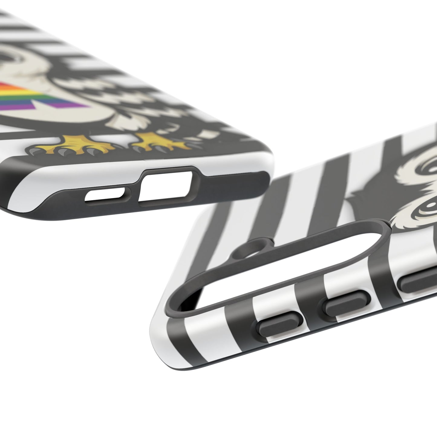"fly with pride" – lgbtqia+ ally pride hawk android tough phone case
