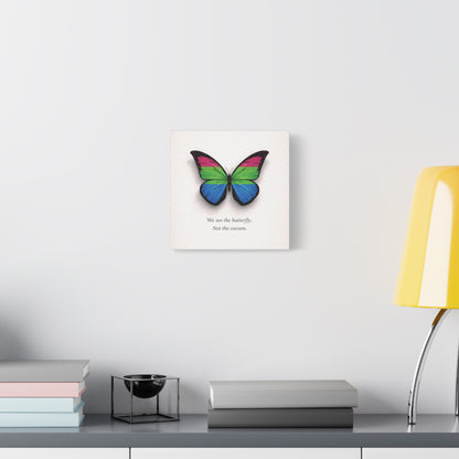 Poly Pride Butterfly | Metamorphosis Series Canvas Wall Art