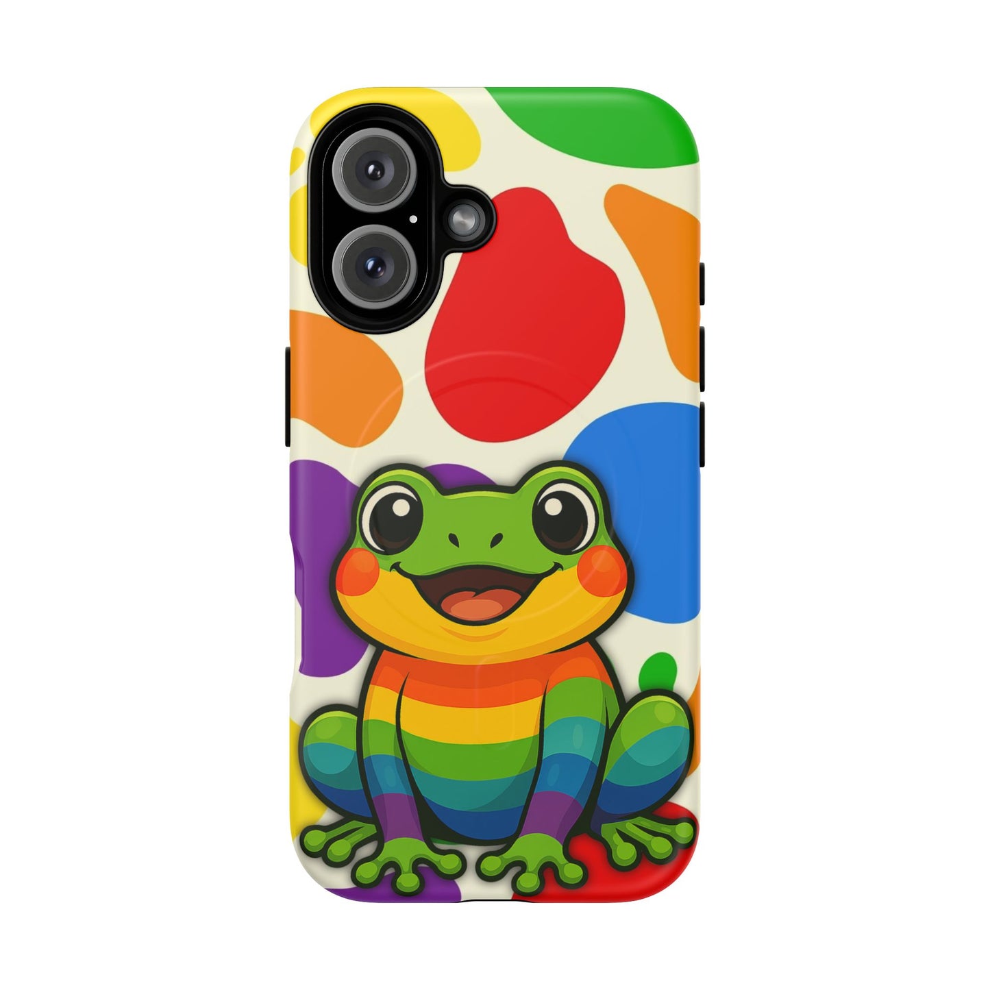 "rainbow ribbit" - lgbtqia+ pride frog magsafe® iphone tough case