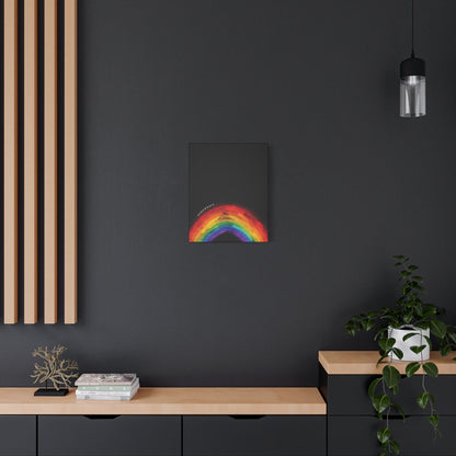 Somewhere. | Vibrant Abstract Watercolor Rainbow Canvas Wall Art