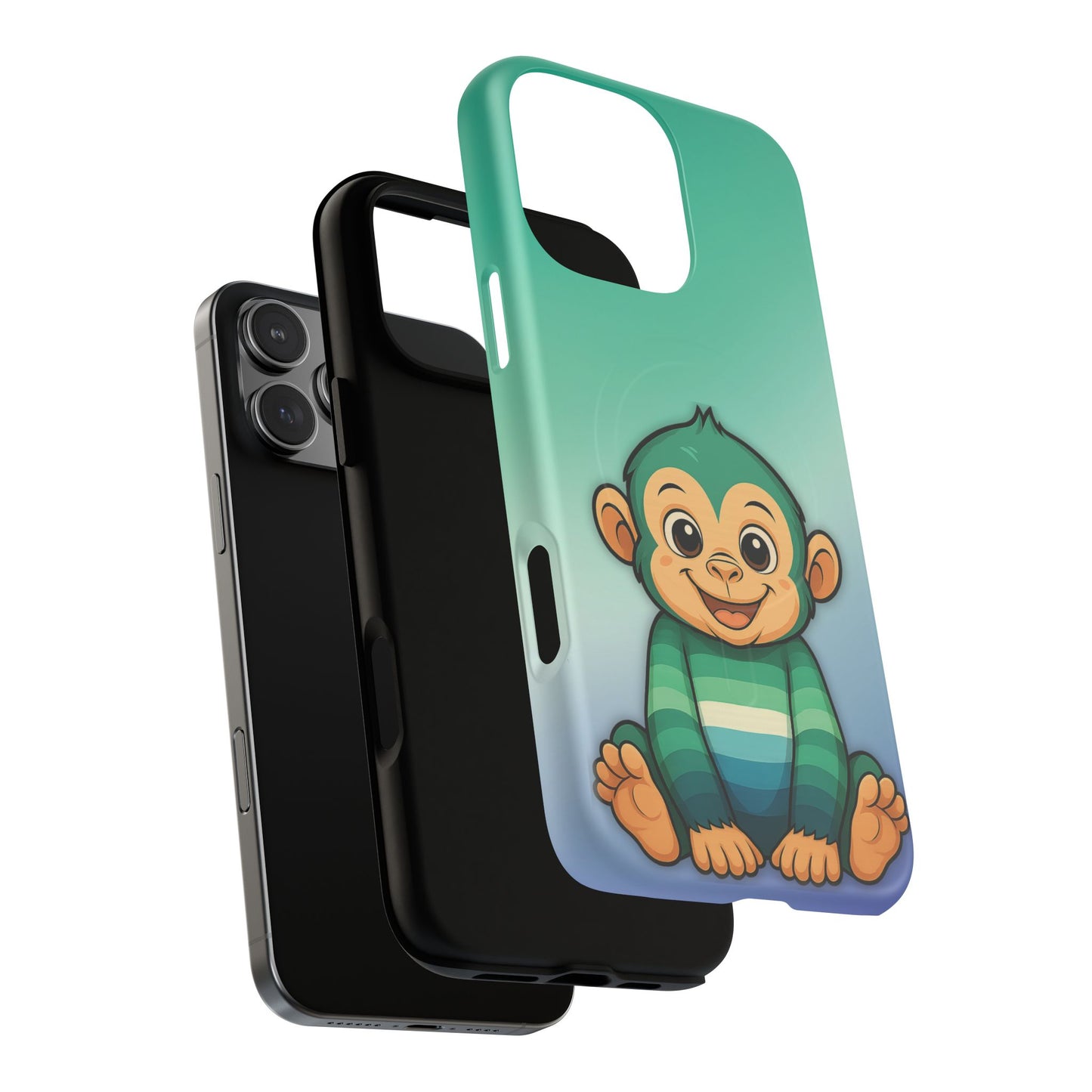 "monkey love" – gay [mlm] pride monkey magsafe® iphone tough case