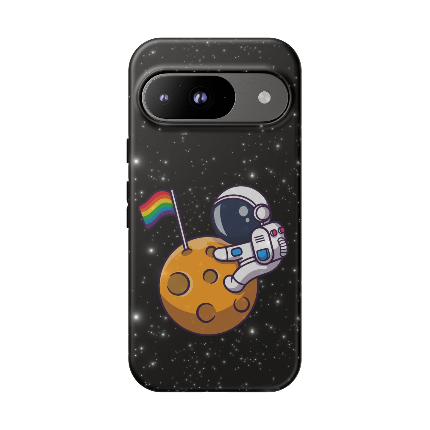 "cosmic queer" lgbtqia+ android astronaut tough phone case