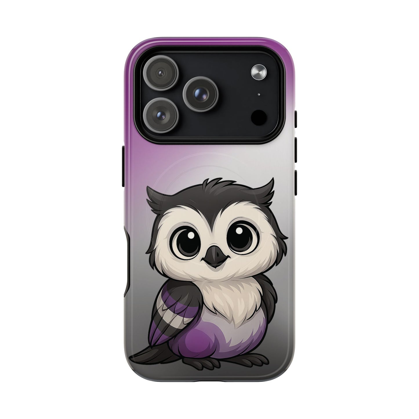 "ace-wise" – asexual pride owl magsafe® iphone tough case