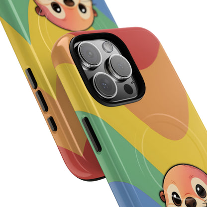 “Otterly Queer” – Retro Rainbow Pride Otter MagSafe® iPhone Tough Case