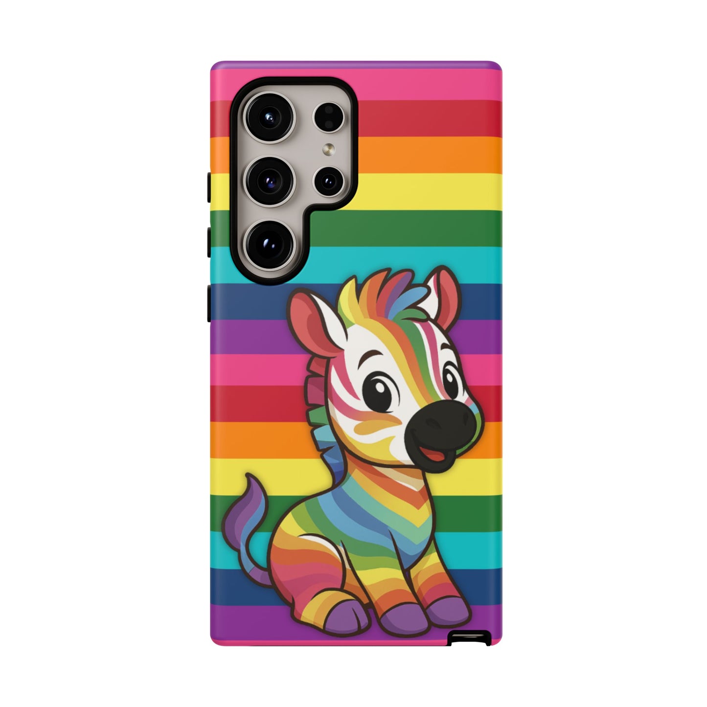"zee the o.g." – original rainbow pride zebra android tough phone case