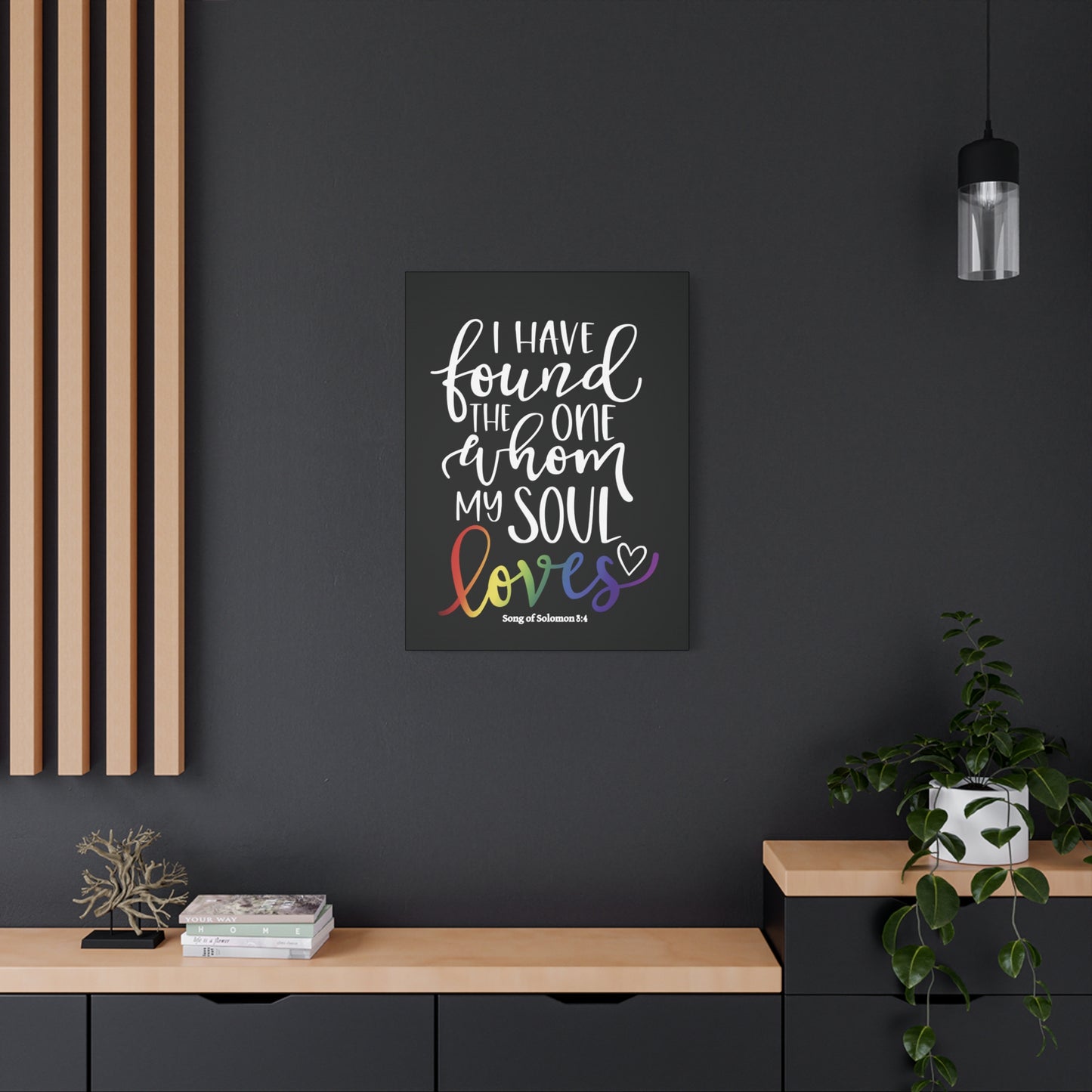 my soul loves | song of solomon 8:4 | lgbtq christian pride canvas wall art