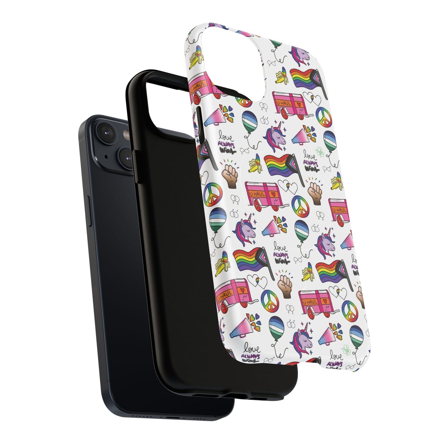“identity mix” lgbtqia+ collage magsafe® tough iphone case