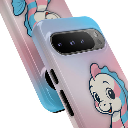 “Sea Me” – Trans Pride Seahorse Android Tough Phone Case