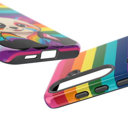 "PrideCub" – Progress + Rainbow Pride Panda Android Tough Phone Case