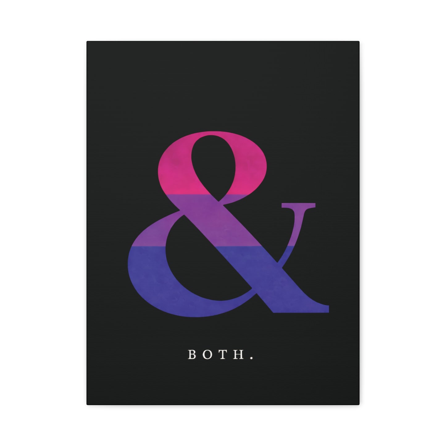 both. | bisexual pride identity canvas wall art
