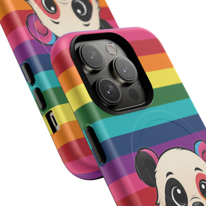 "PrideCub" – Progress + Rainbow Pride Panda MagSafe® iPhone Tough Case