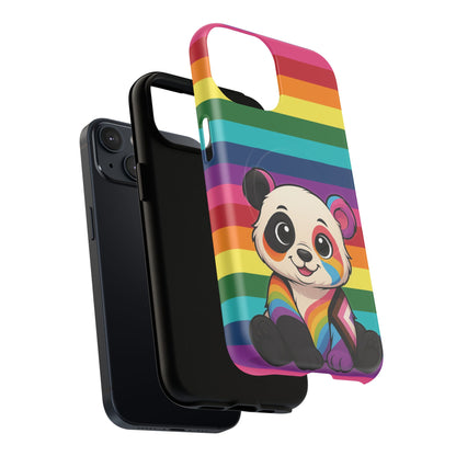 "PrideCub" – Progress + Rainbow Pride Panda MagSafe® iPhone Tough Case