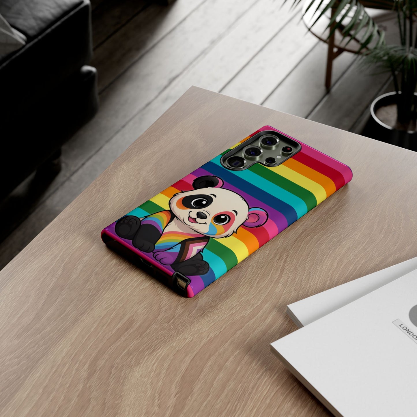"pridecub" – progress + rainbow pride panda android tough phone case
