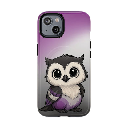 "Ace-Wise" – Asexual Pride Owl MagSafe® iPhone Tough Case