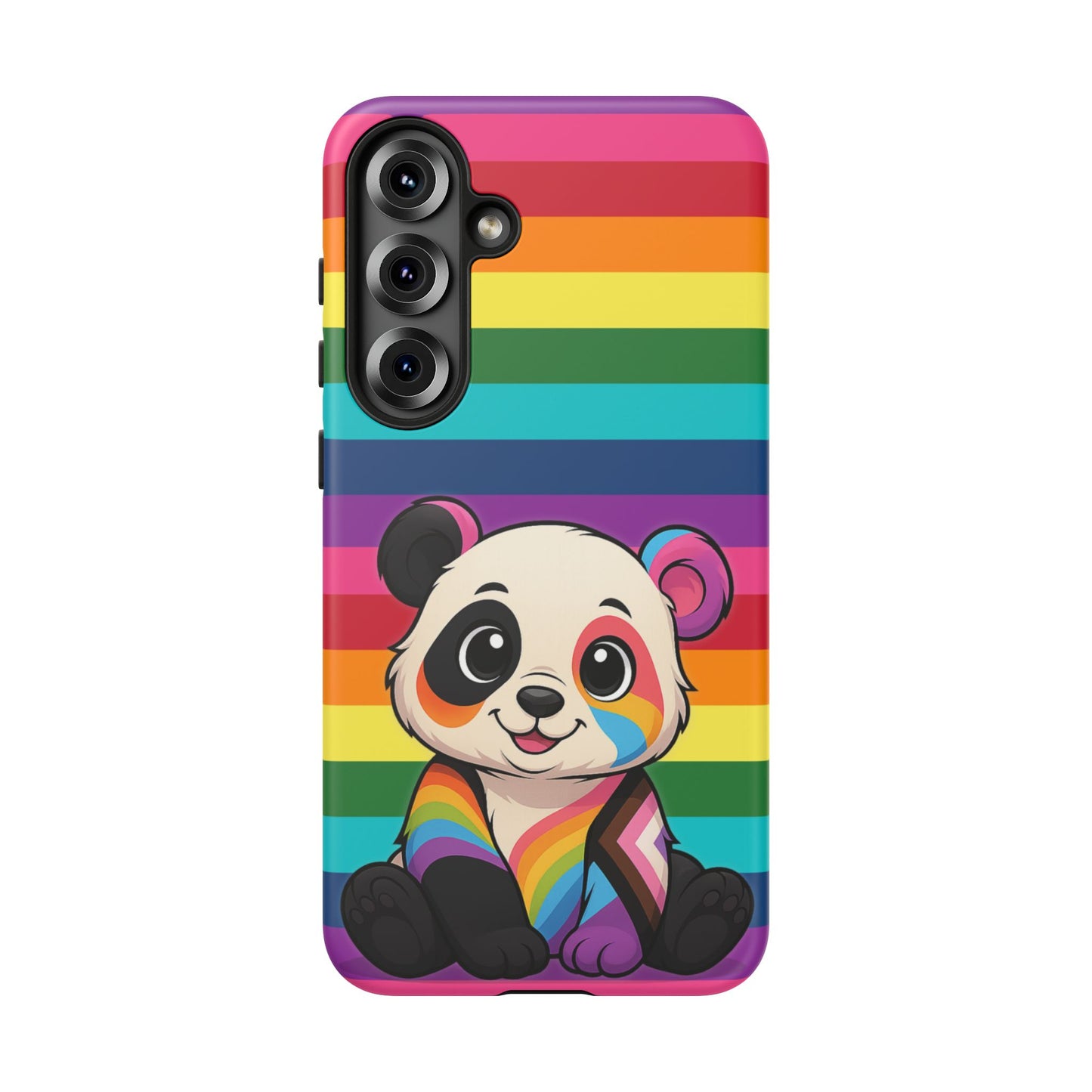 "pridecub" – progress + rainbow pride panda android tough phone case