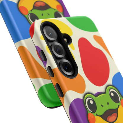 "Rainbow Ribbit" - LGBTQIA+ Pride Frog Android Tough Phone Case