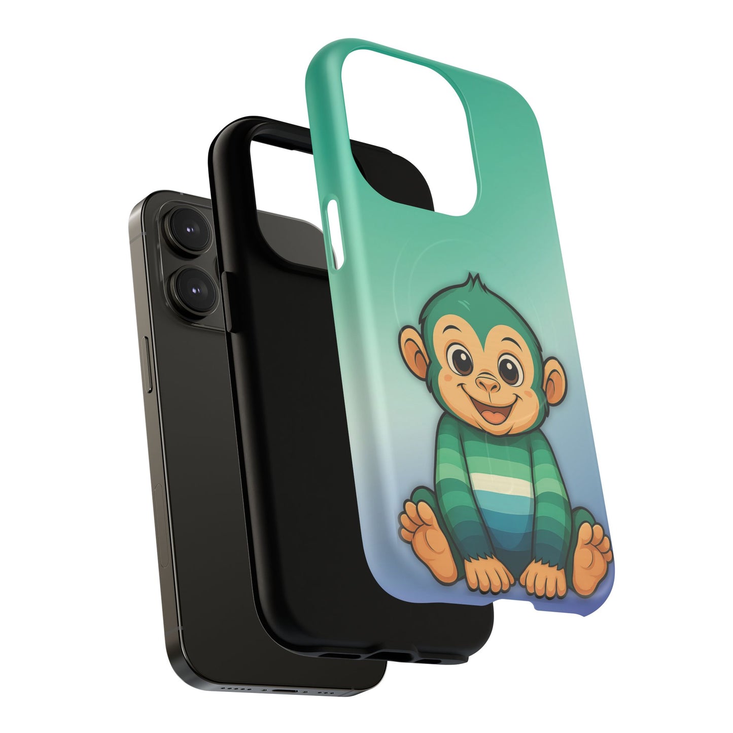 "monkey love" – gay [mlm] pride monkey magsafe® iphone tough case