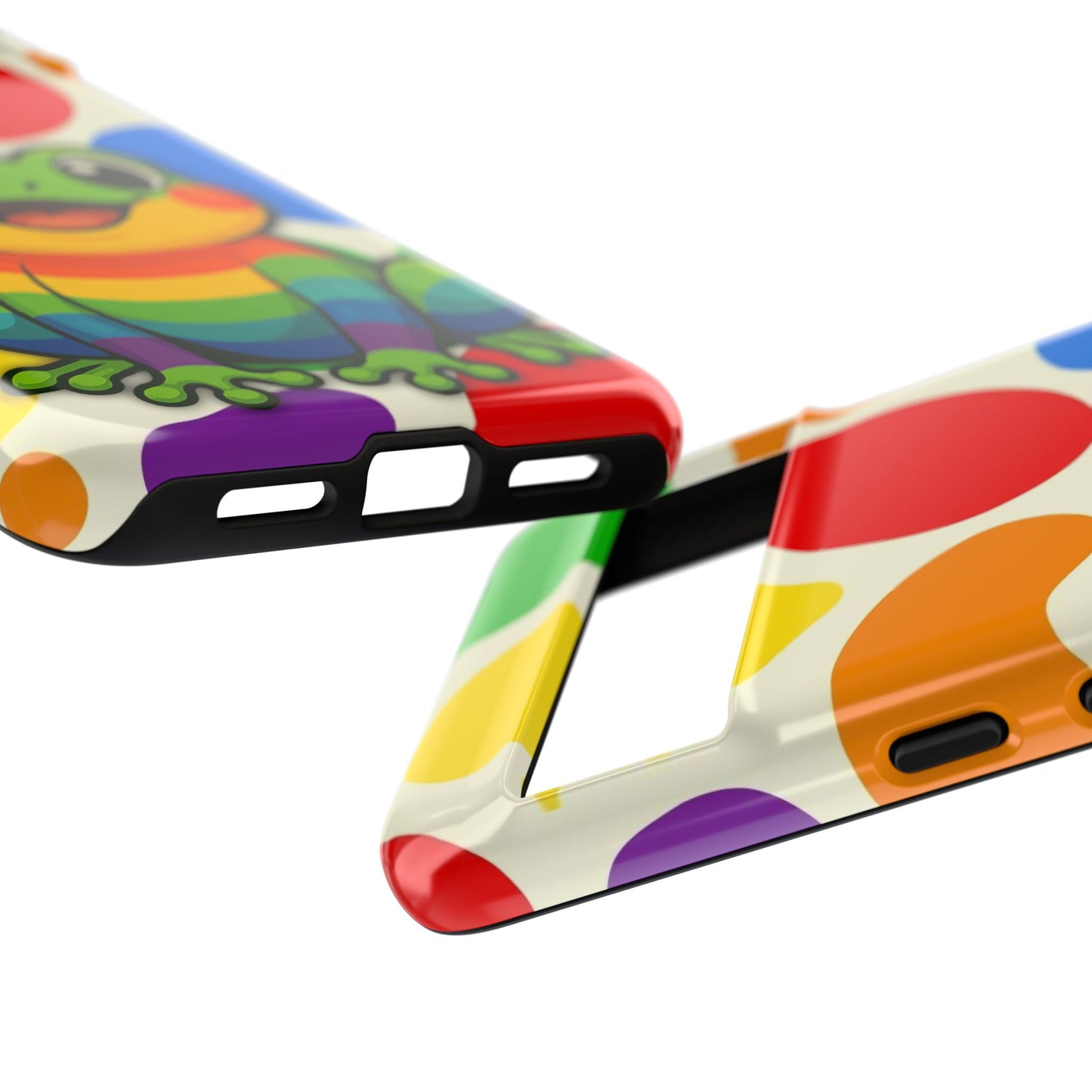 "rainbow ribbit" - lgbtqia+ pride frog android tough phone case