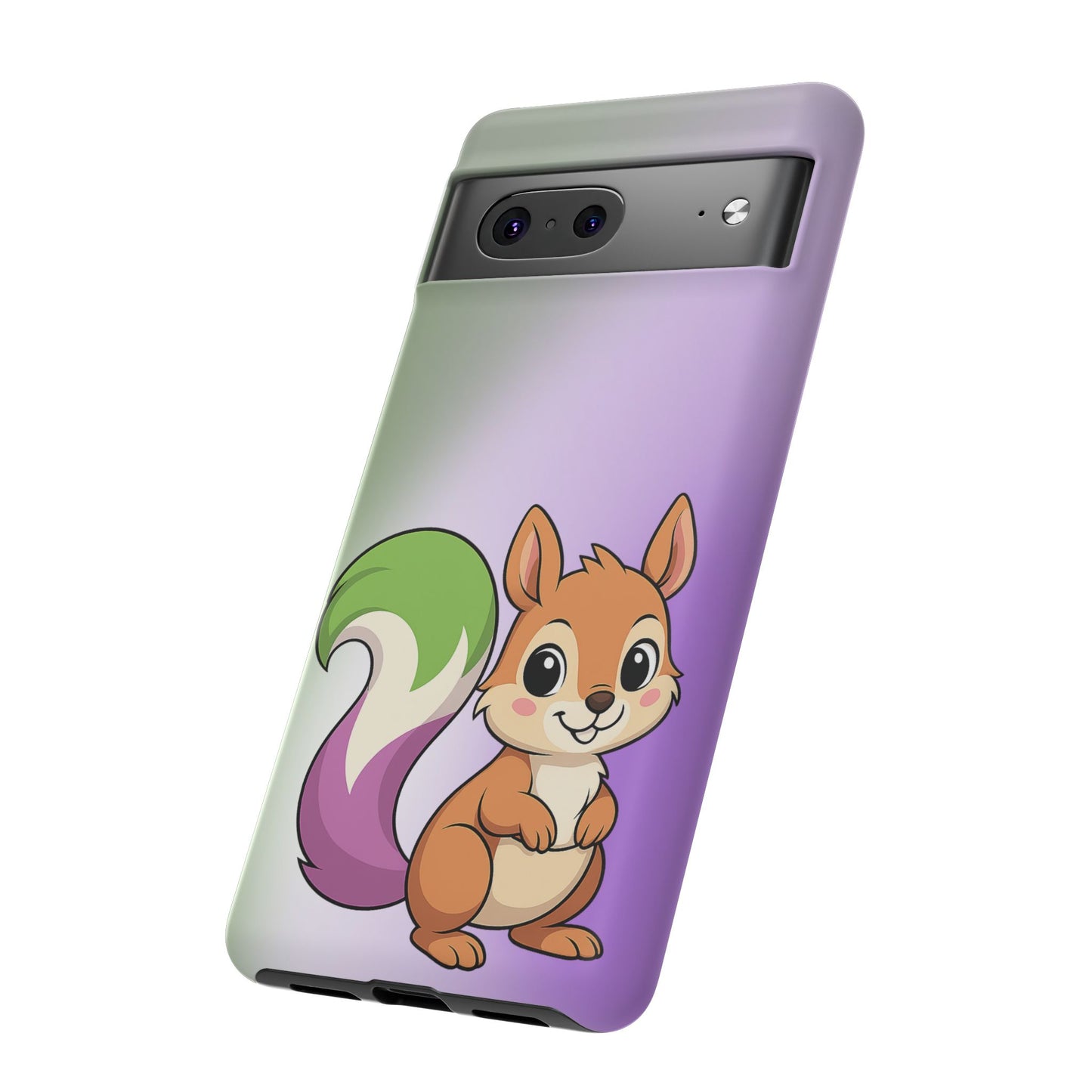 "queeriosity"– genderqueer squirrel pride android tough phone case
