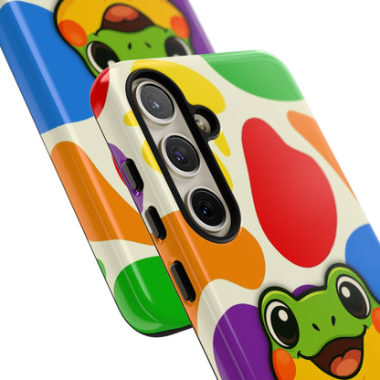 "Rainbow Ribbit" - LGBTQIA+ Pride Frog Android Tough Phone Case