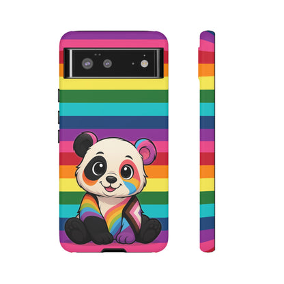 "PrideCub" – Progress + Rainbow Pride Panda Android Tough Phone Case