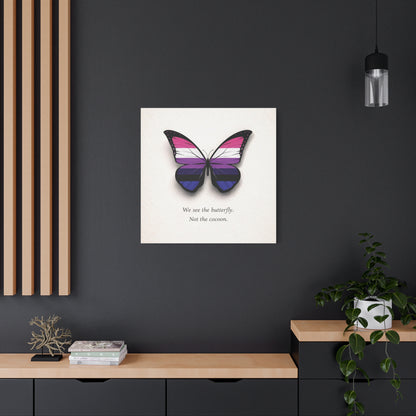 Genderfluid Pride Butterfly | Metamorphosis Series Canvas Wall Art